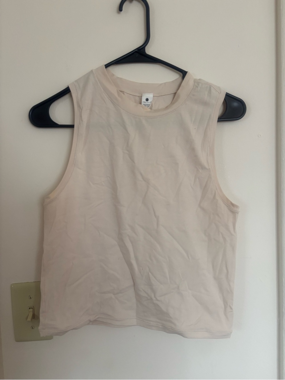 Yogalicious Cream Sleeveless Crewneck Tank